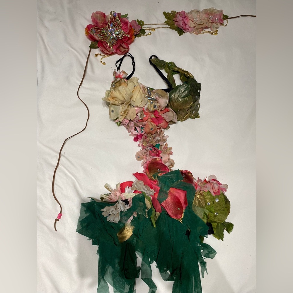 Fairy nature elf costume with headpiece